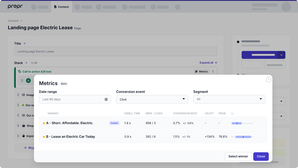 Metrics example