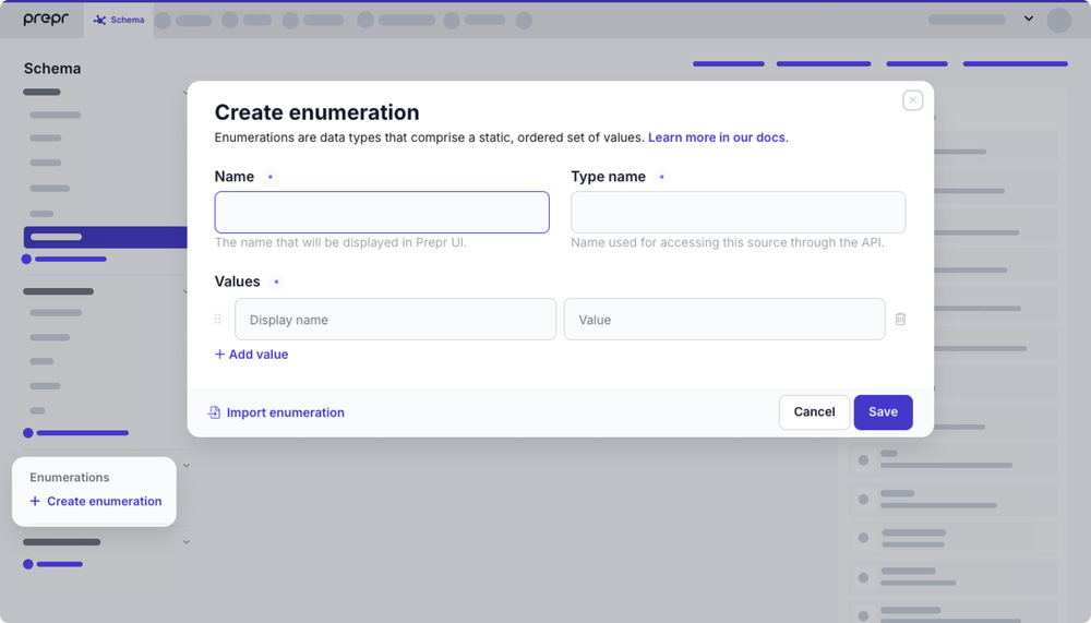 create enumeration