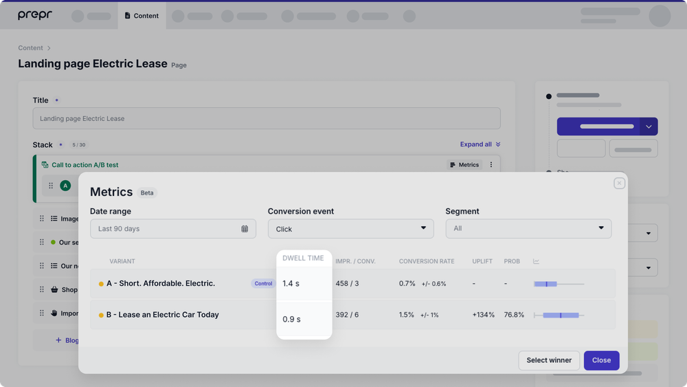 dwell time metric