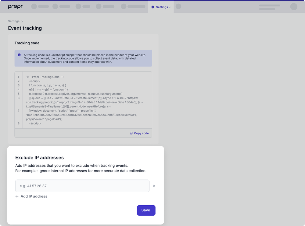 exclude IP addresses