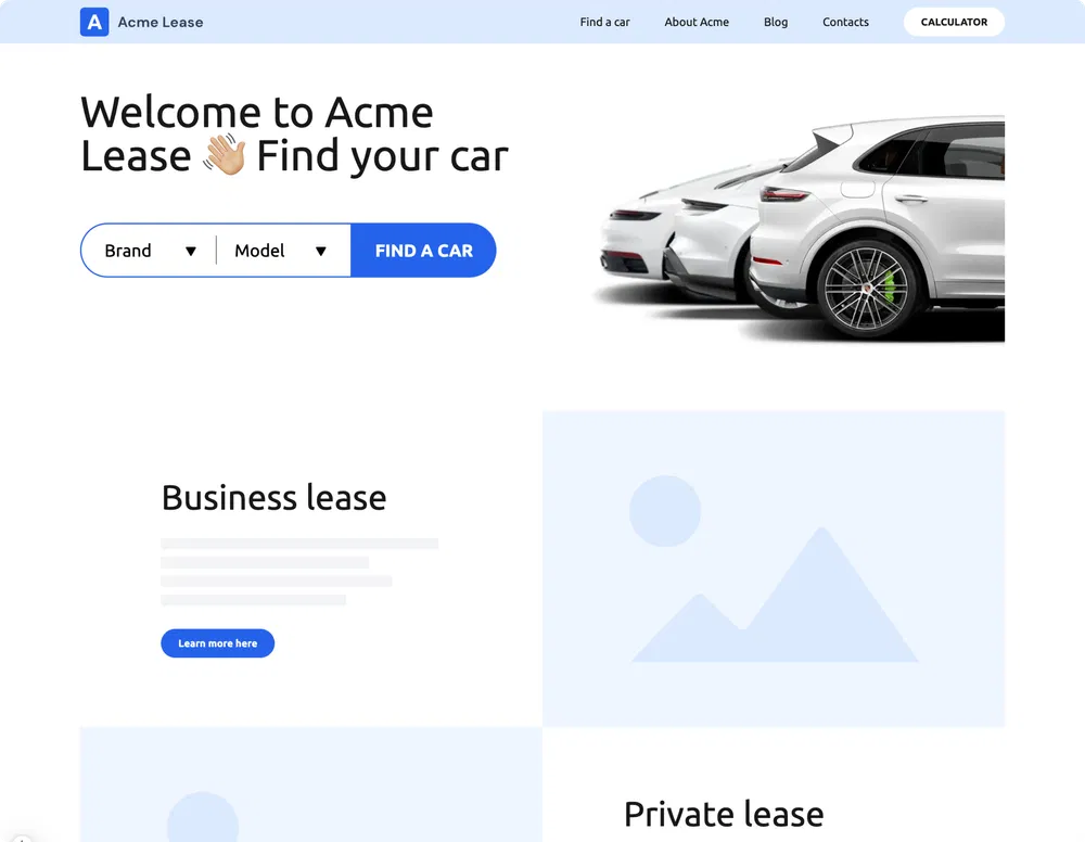 Dynamic home page