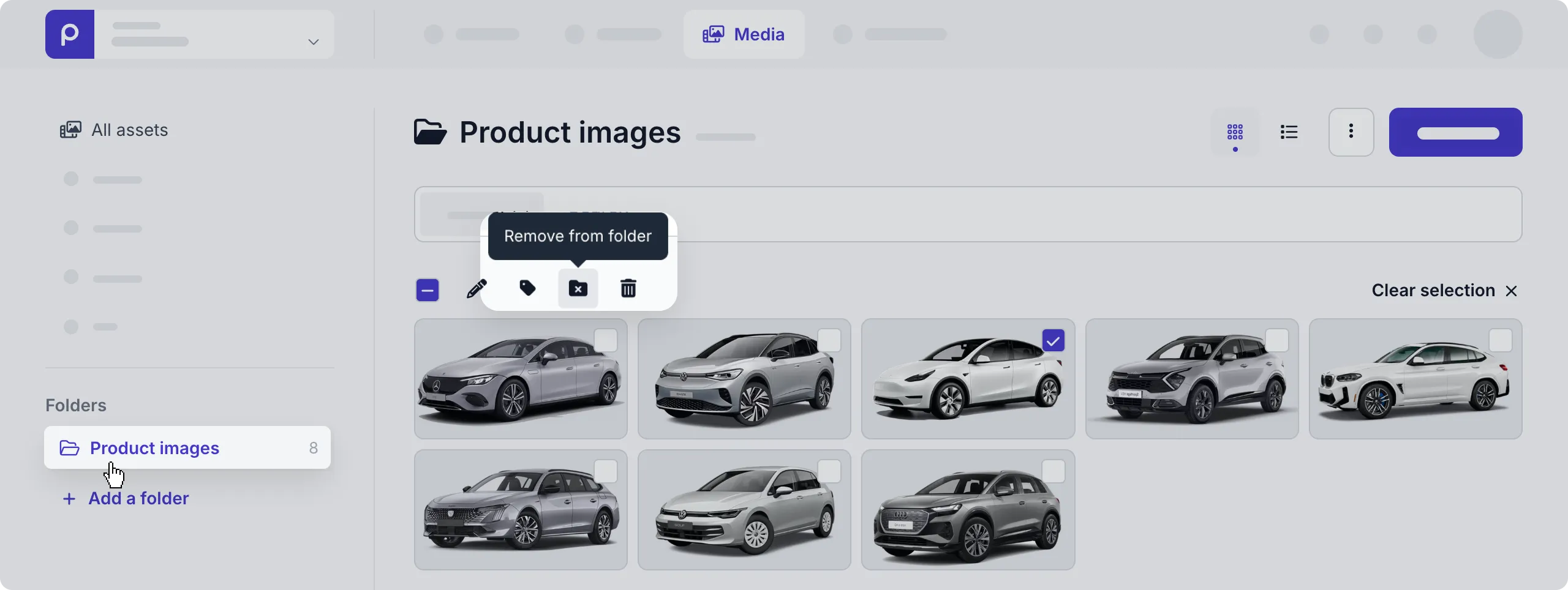 Remove multiple assets from a collection