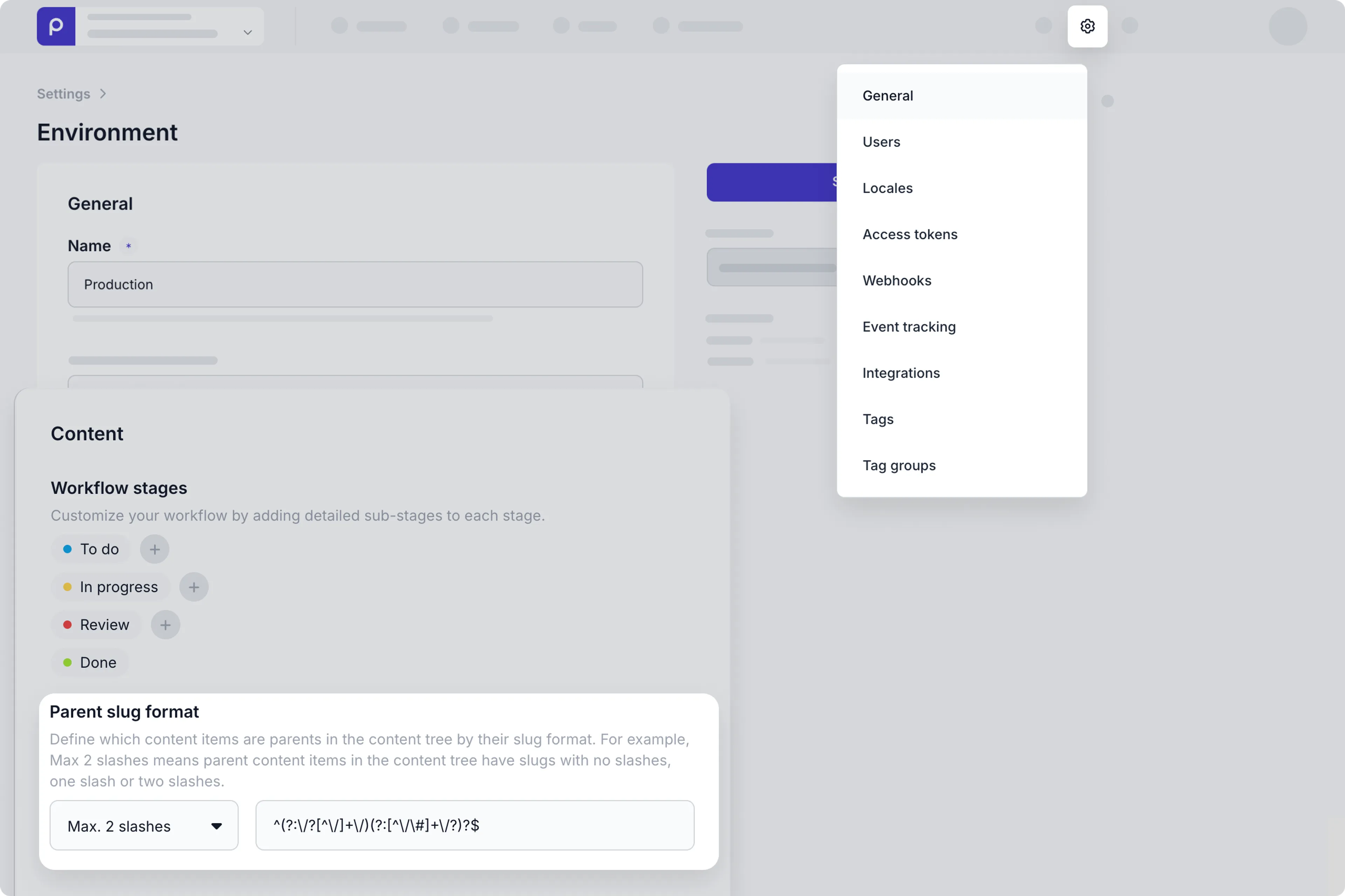  parent slug format setting