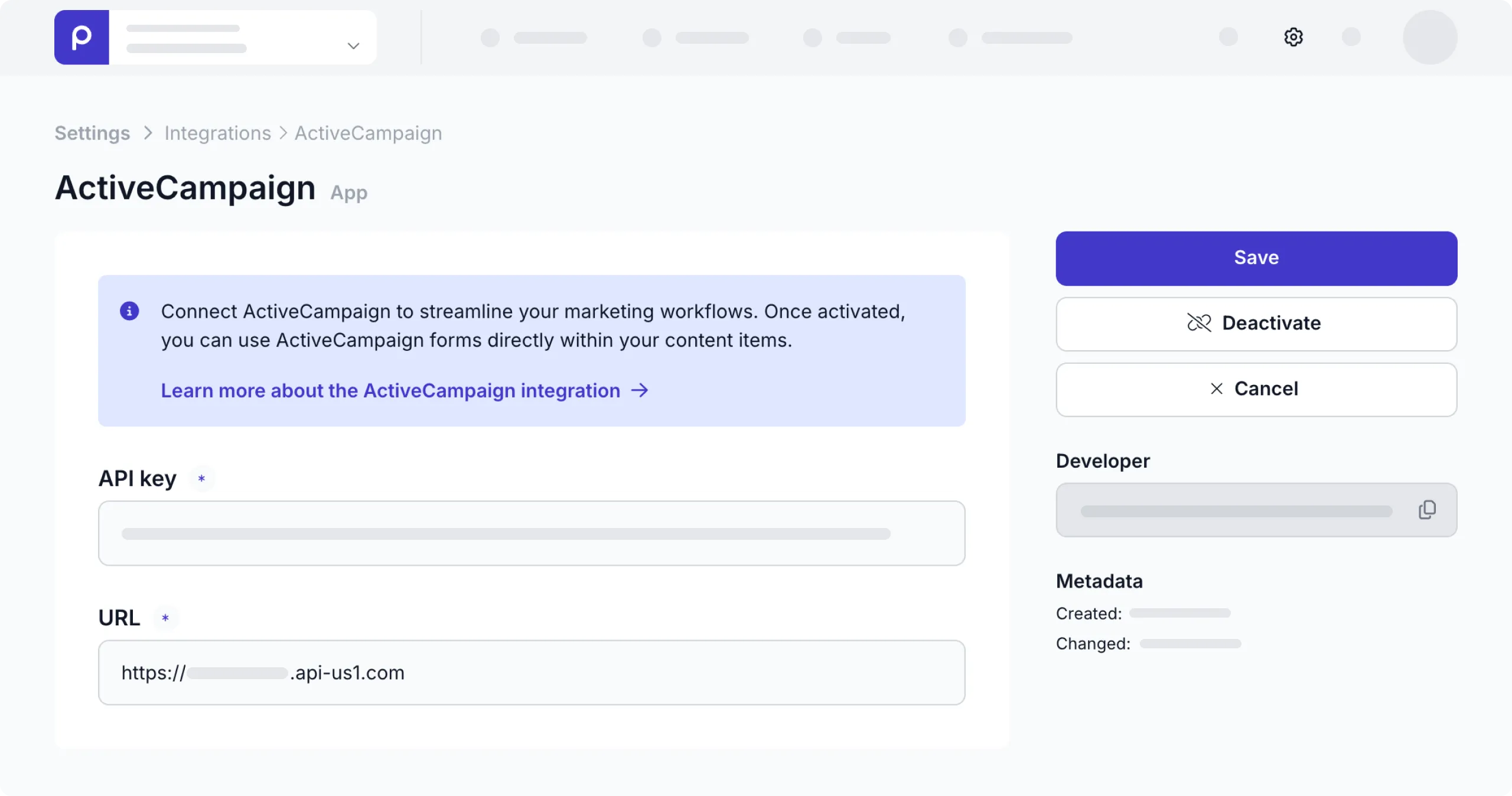 ActiveCampaign integration setup