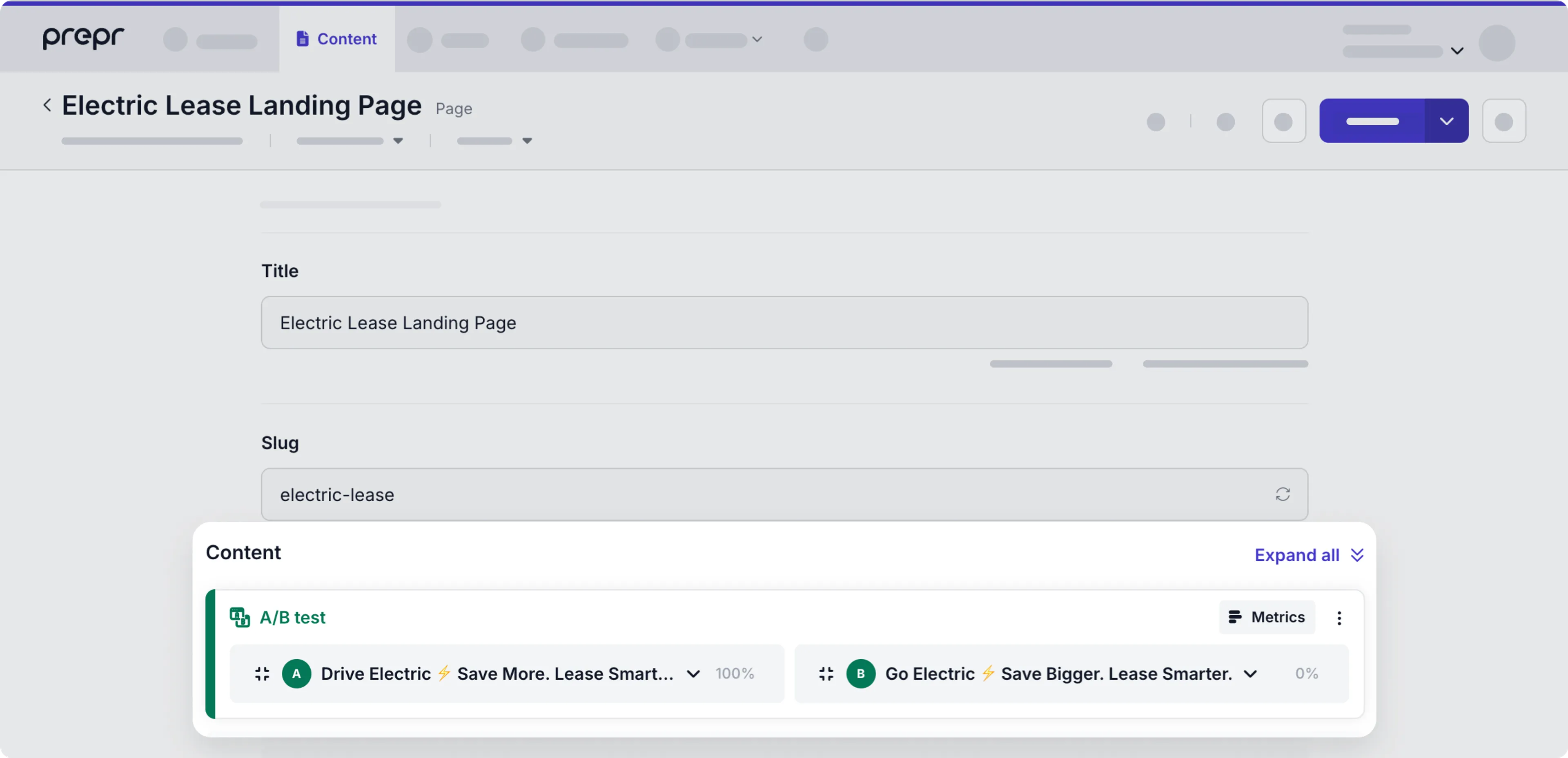 Add A/B test