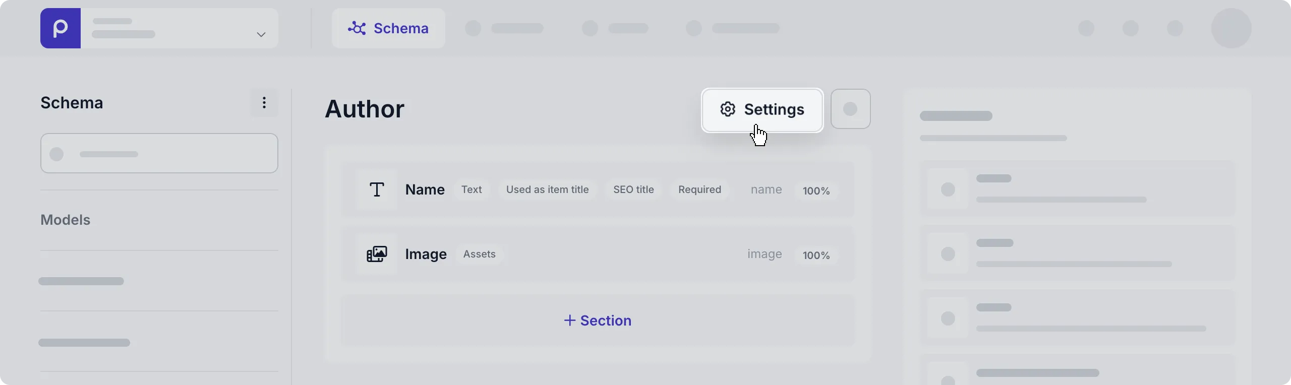 model settings