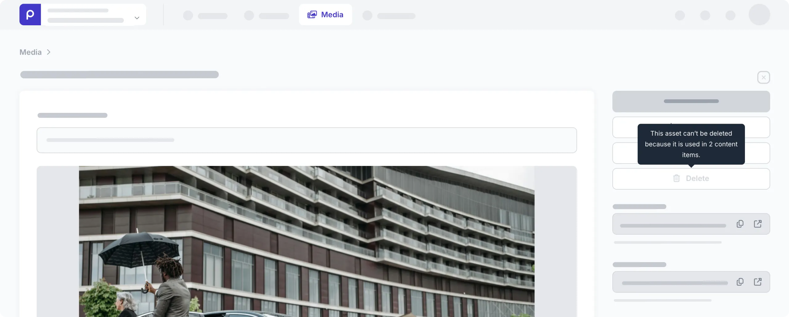 blocked asset deletion
