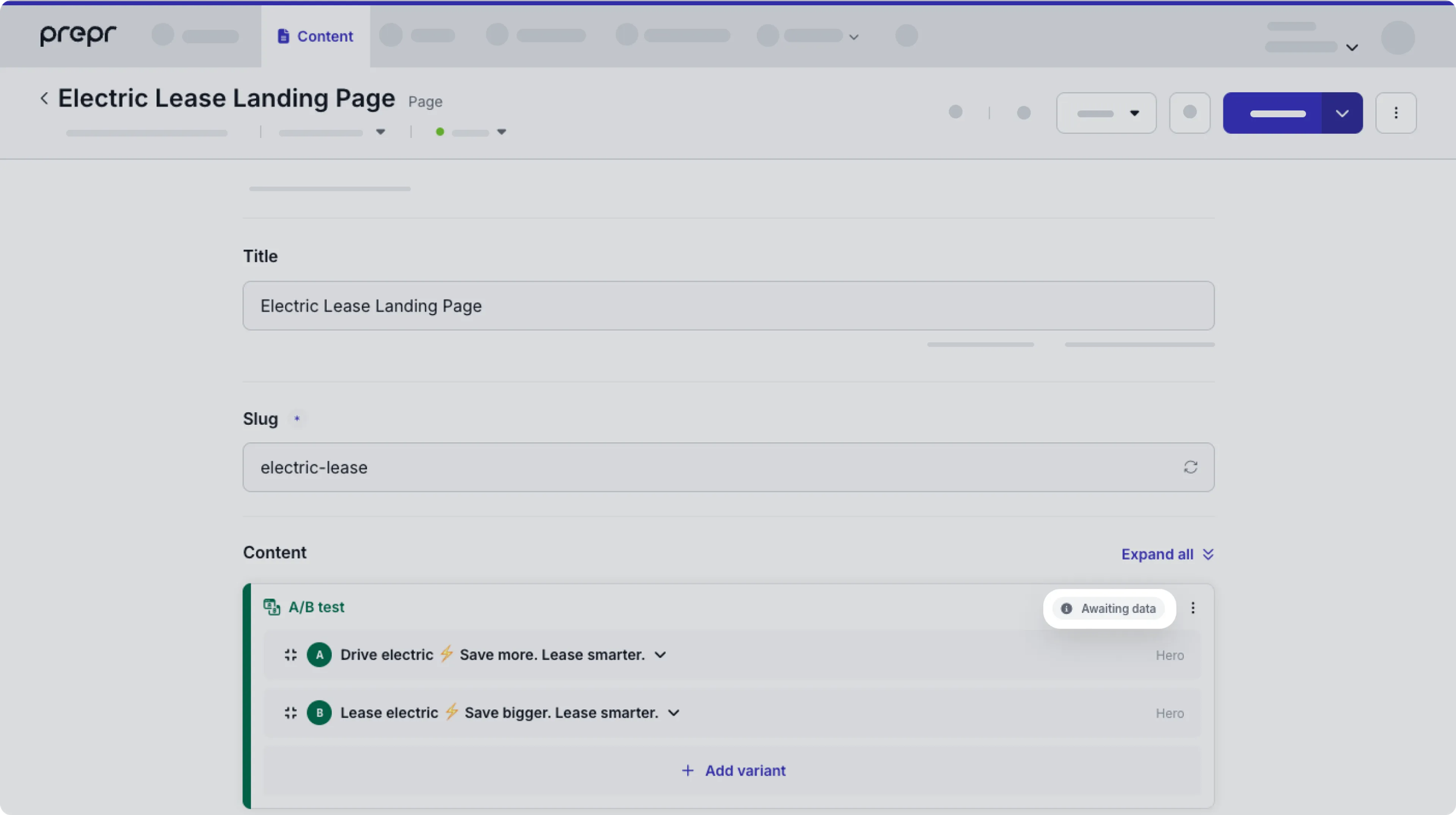 A/B test without metrics