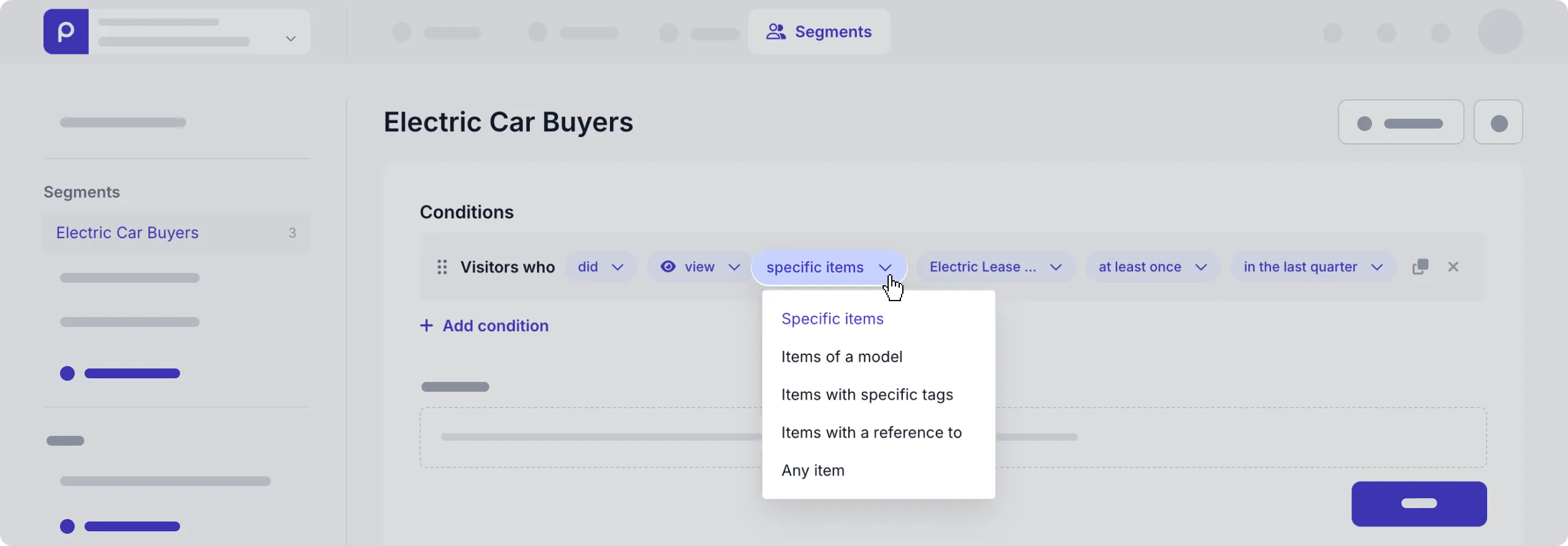 content item selection