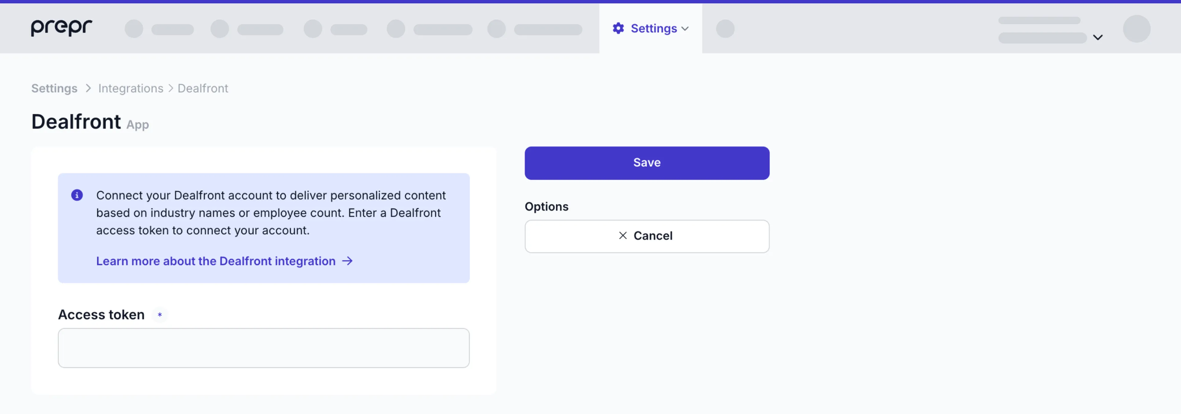 Dealfront integration