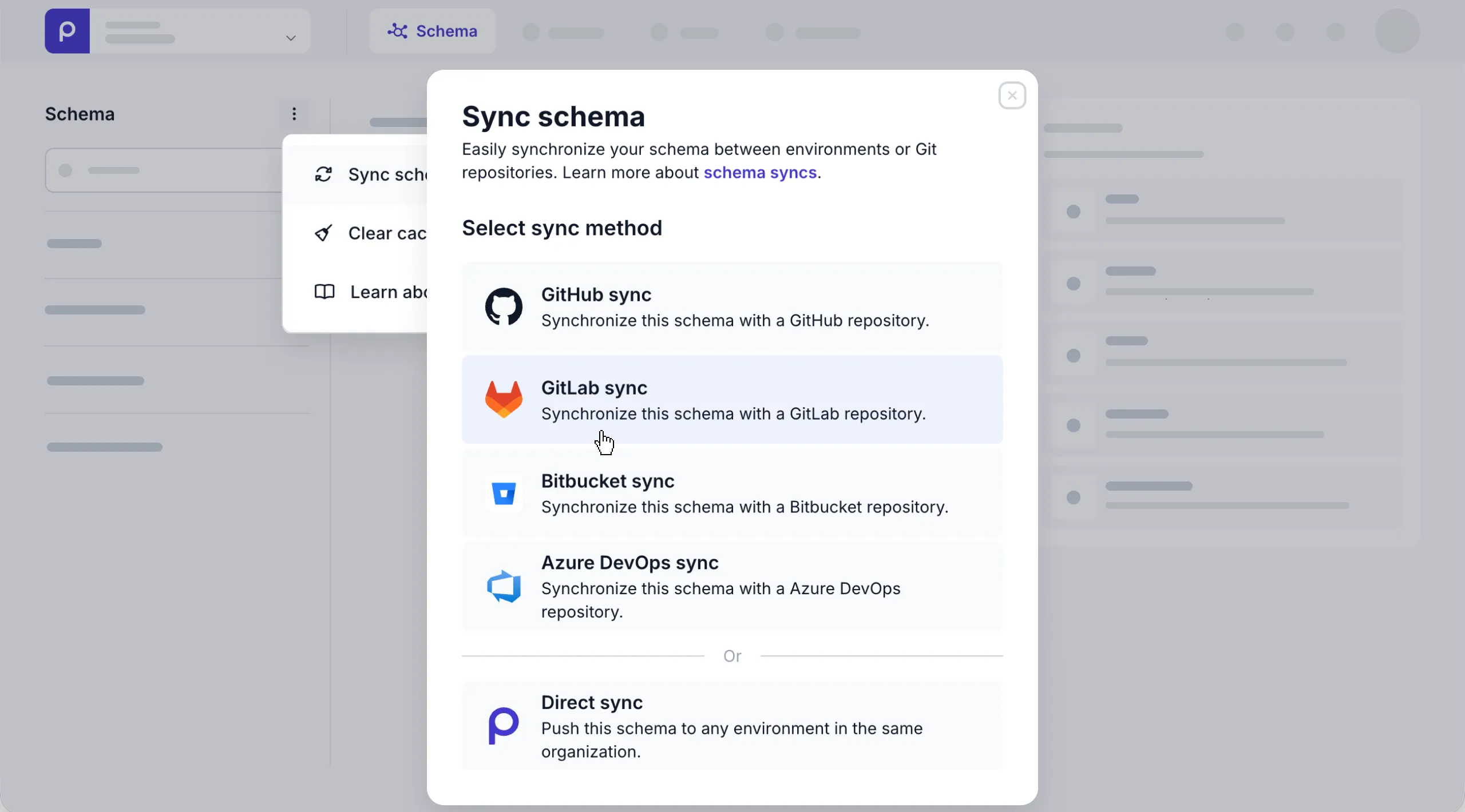 How to sync schemas between different Prepr environments – Prepr docs