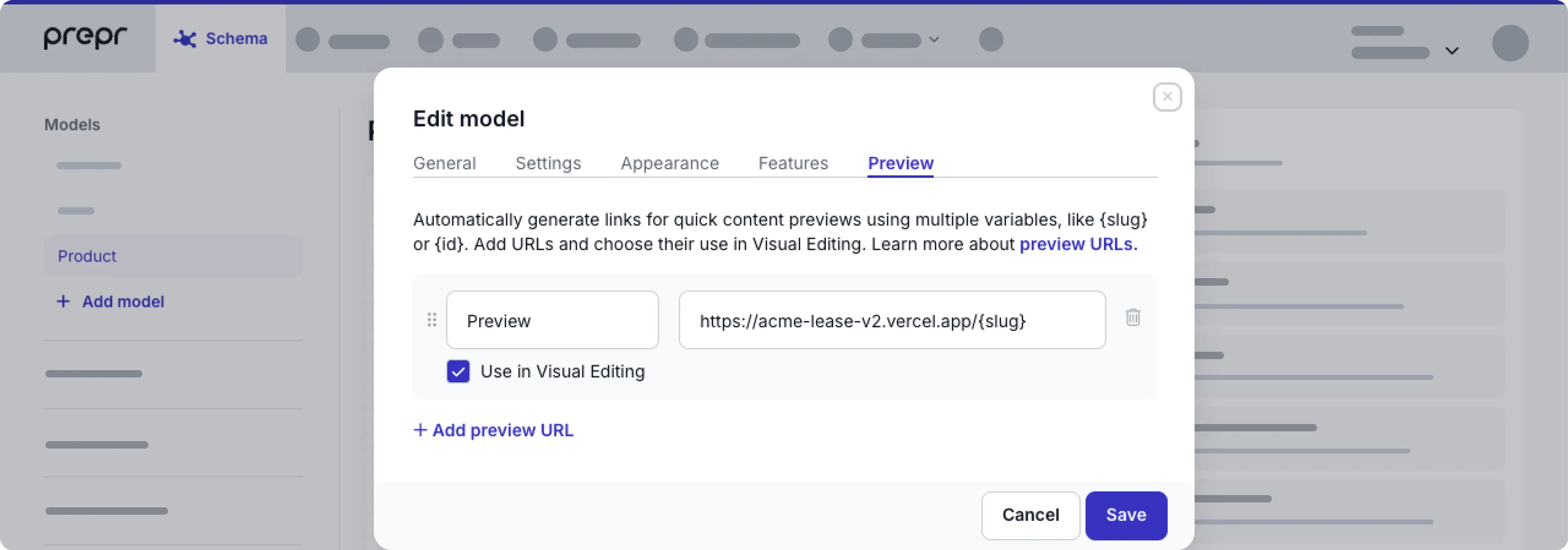 Add preview URLs