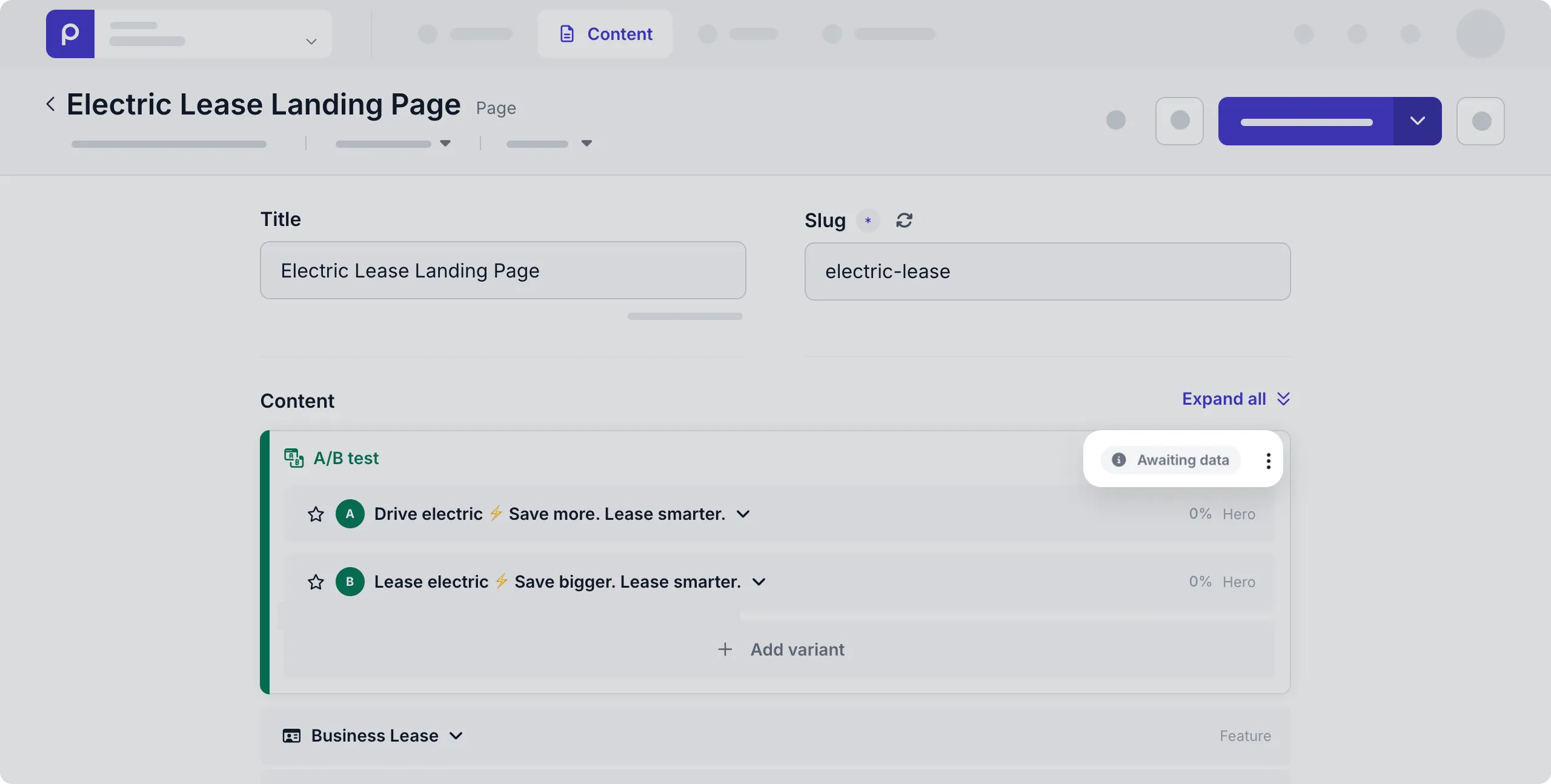 A/B test without metrics
