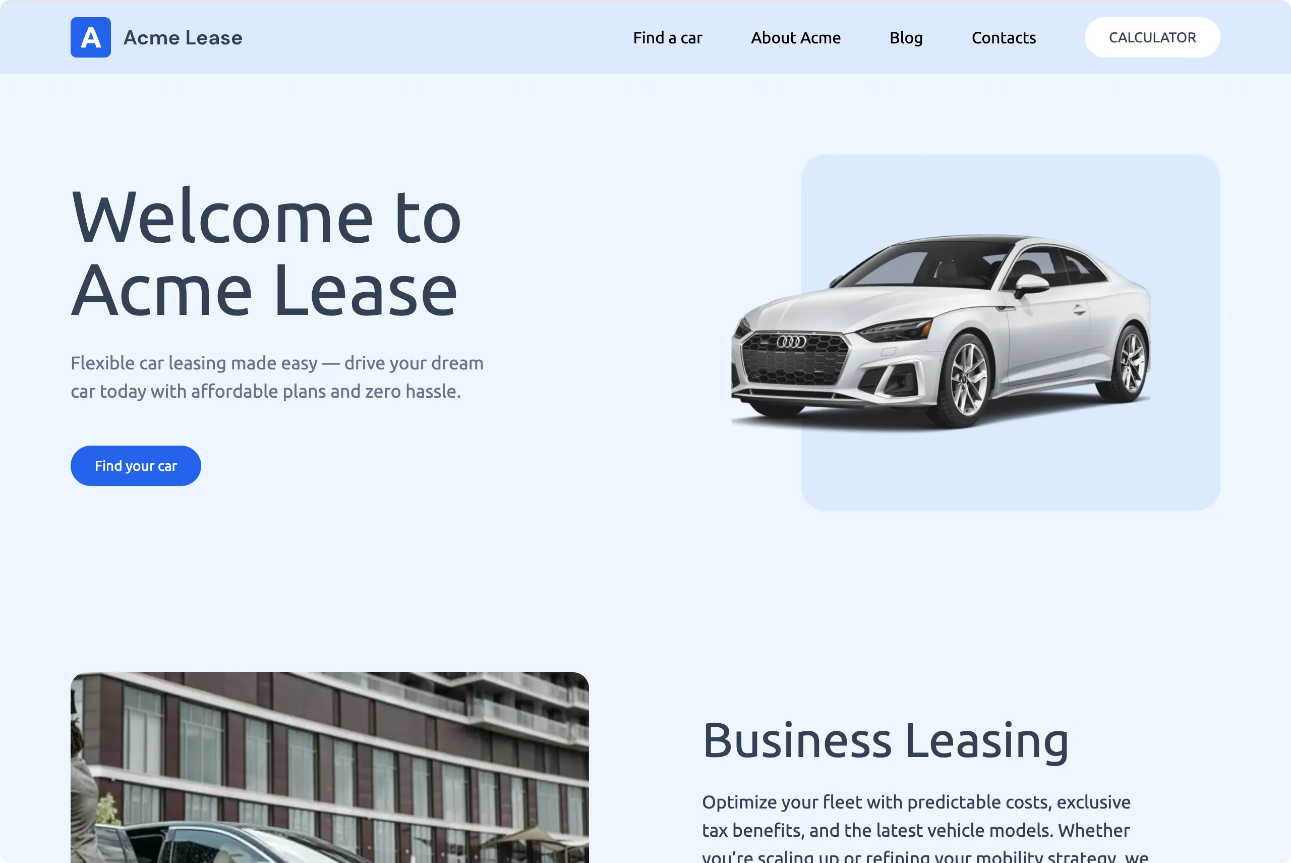 Dynamic home page
