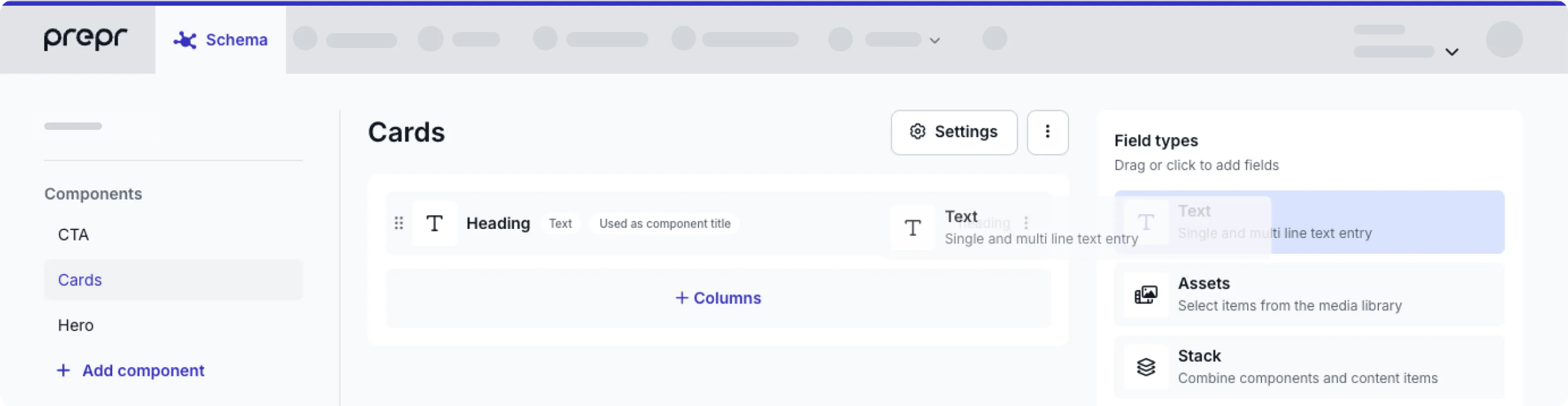 add field to component