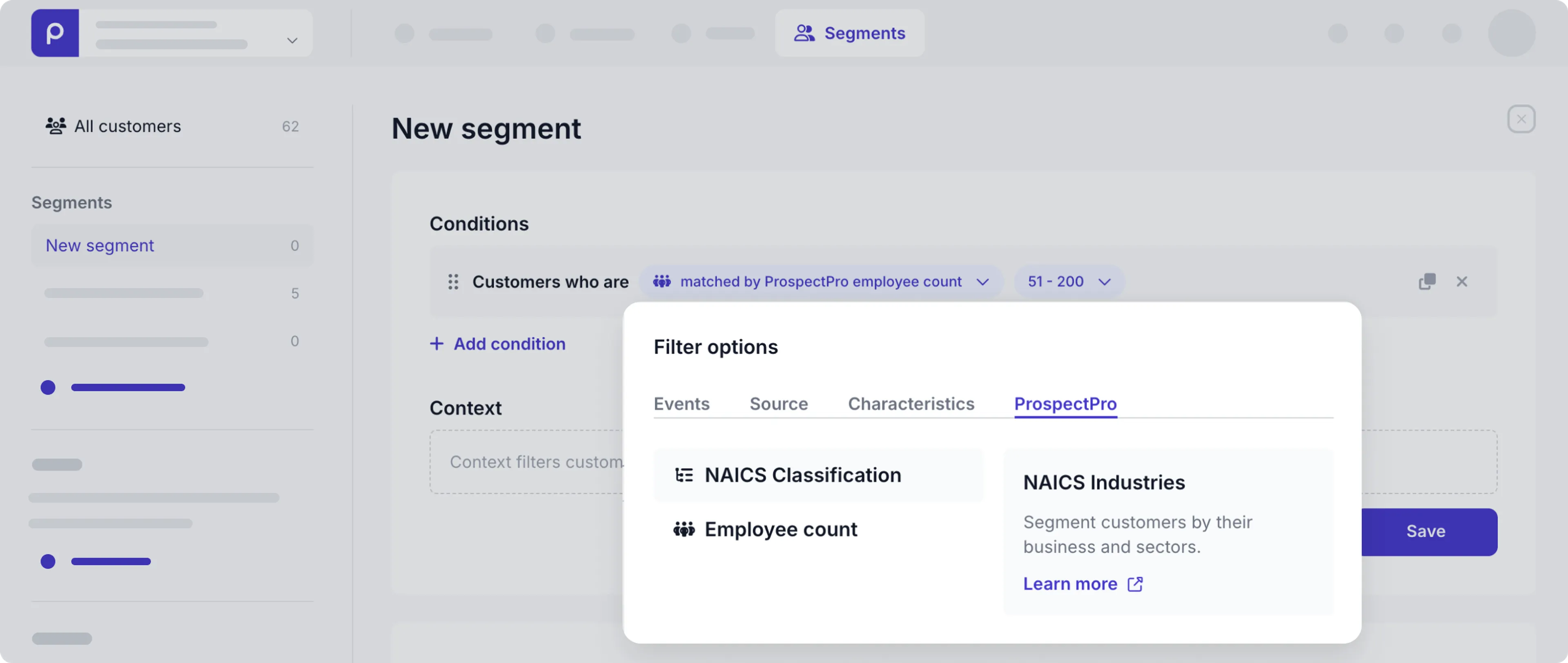 ProspectPro segment example