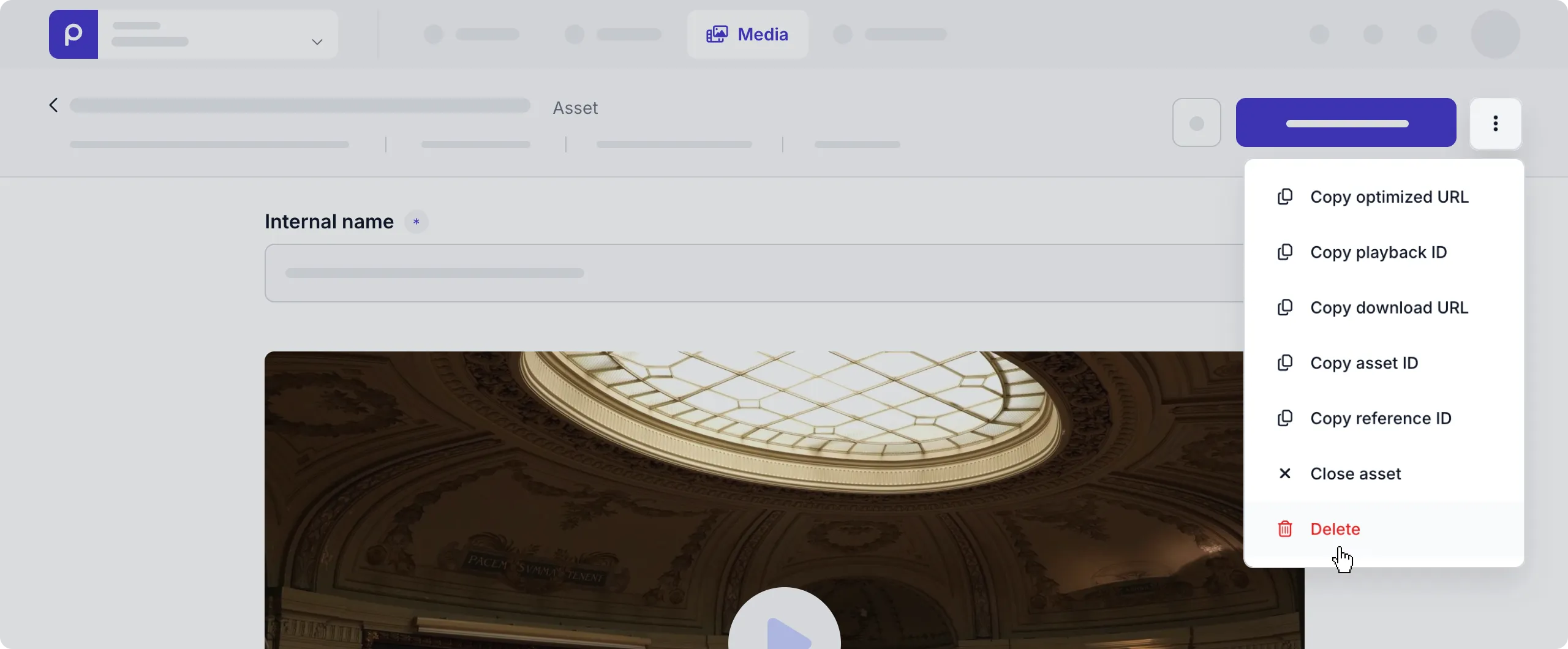 Delete an asset