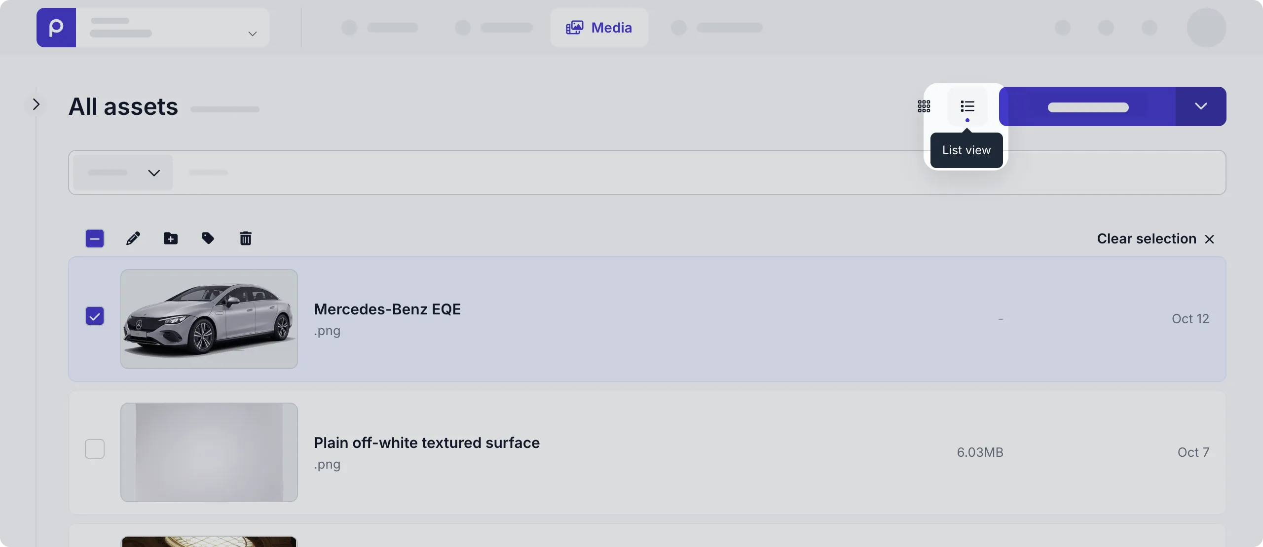 List view