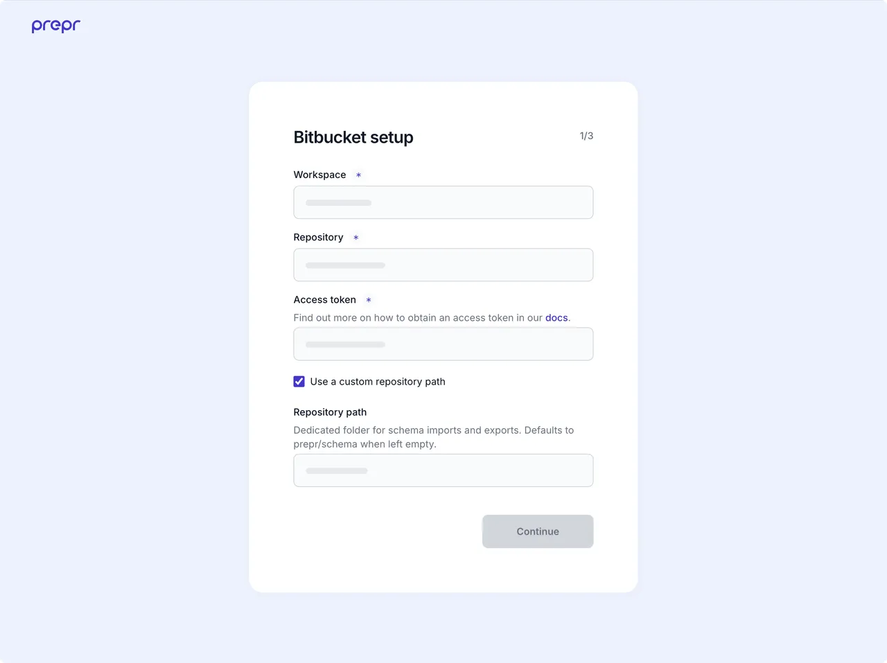 Bitbucket form in Prepr
