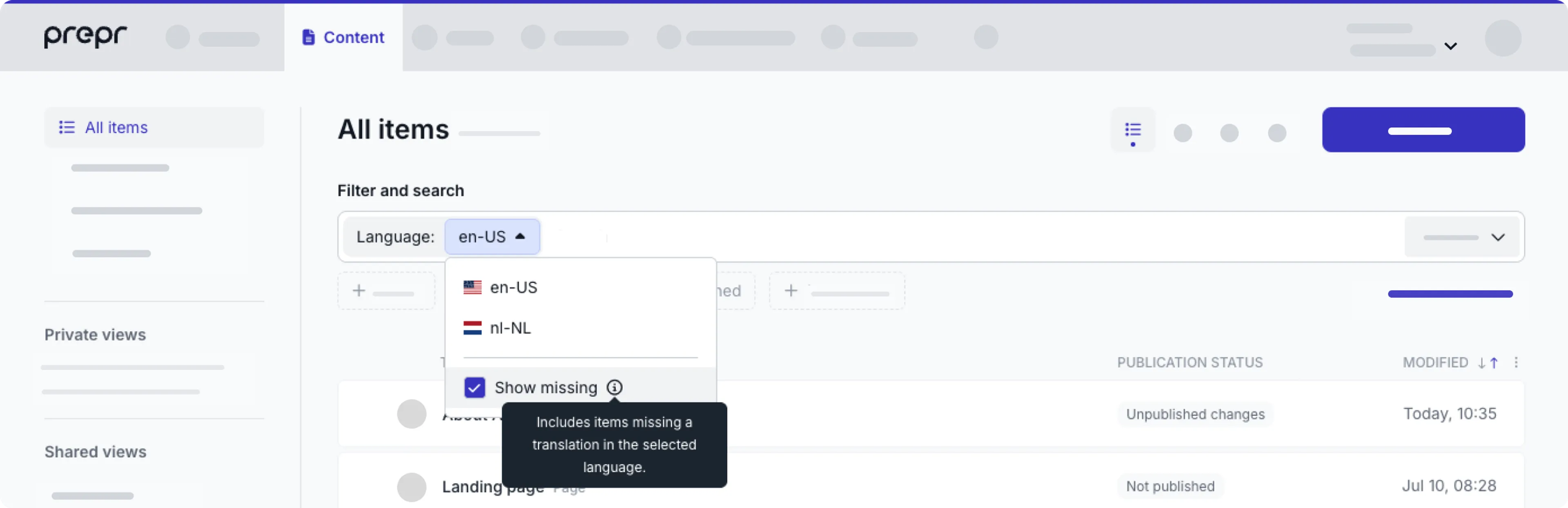 Working with multiple locales