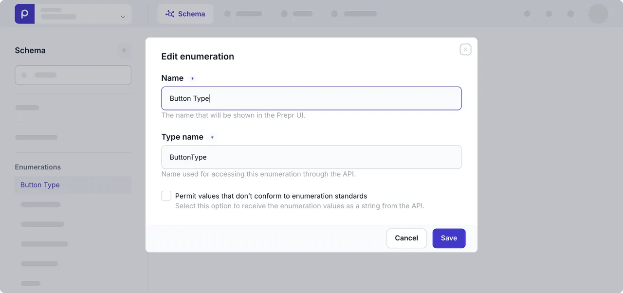 Enumeration settings