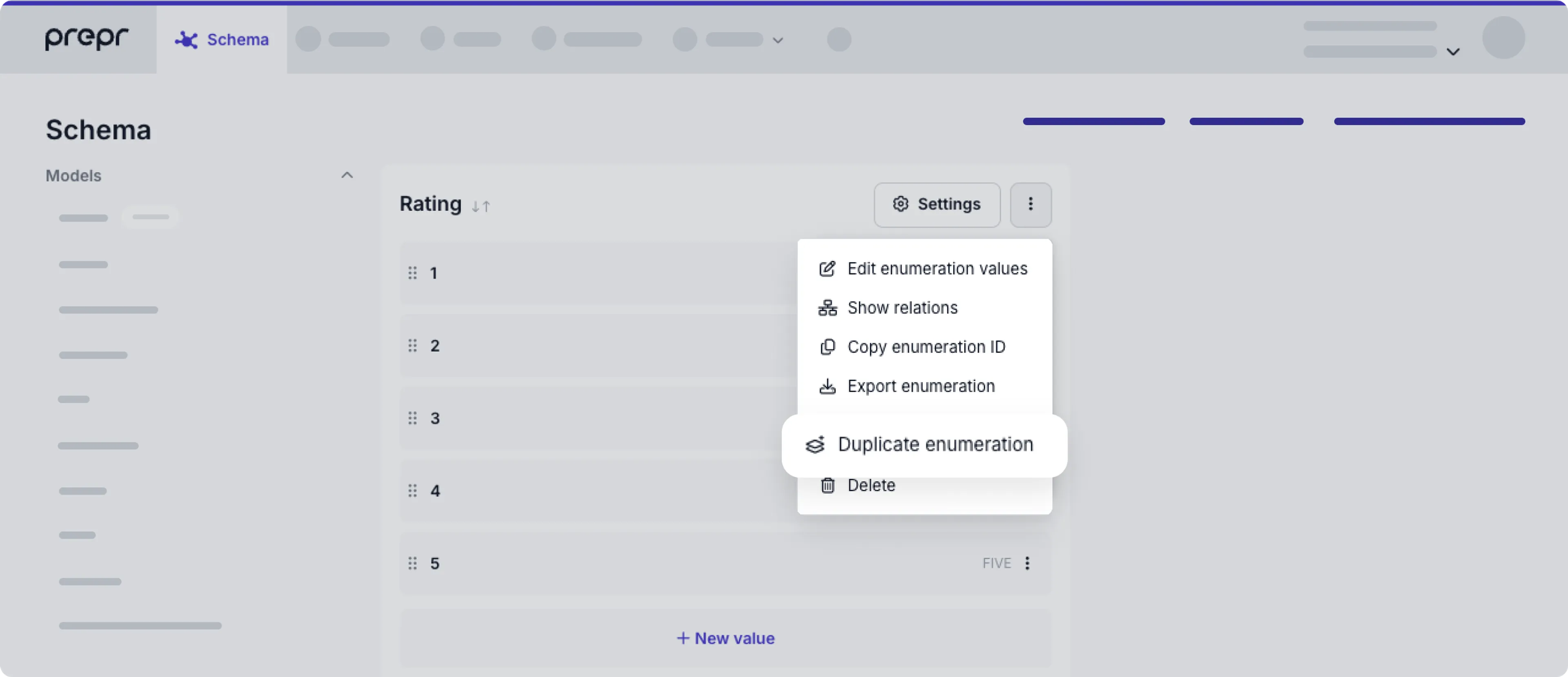 Duplicate an enumeration