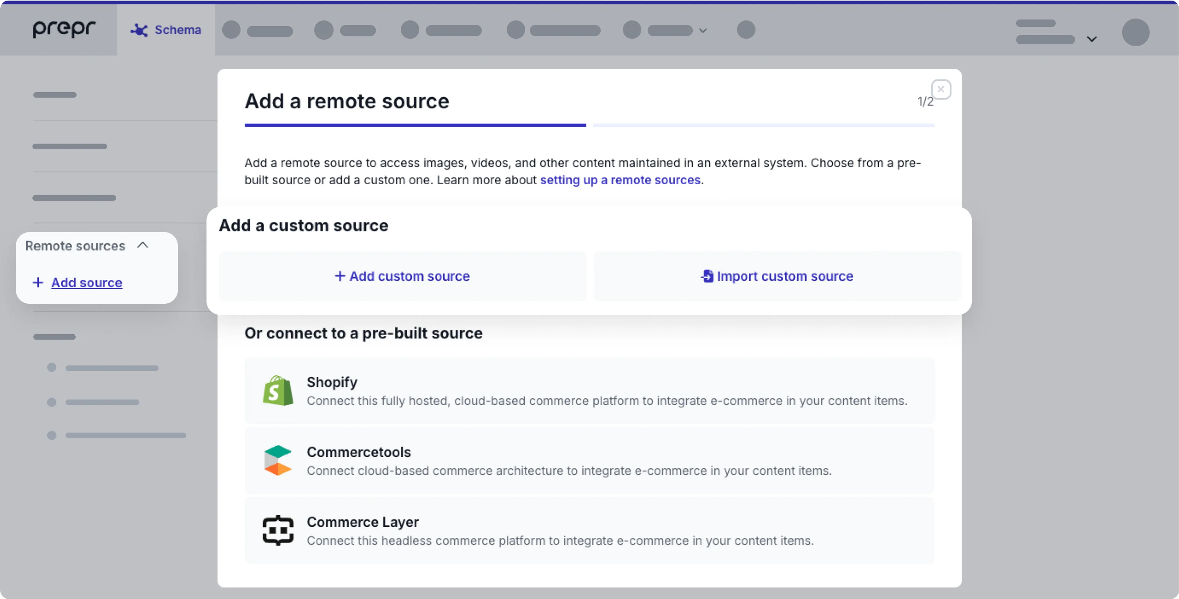Add custom remote source