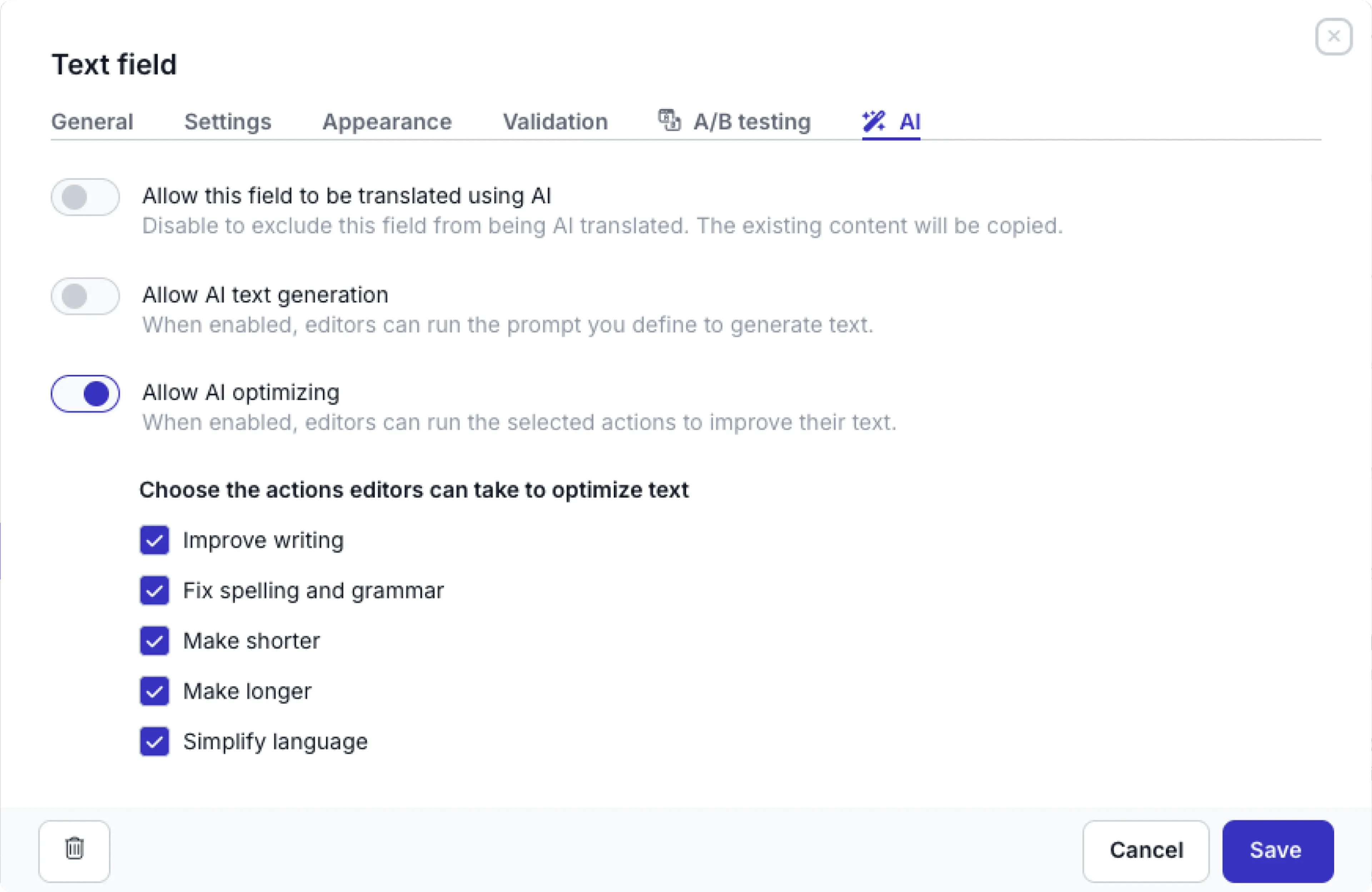 Text AI Improve