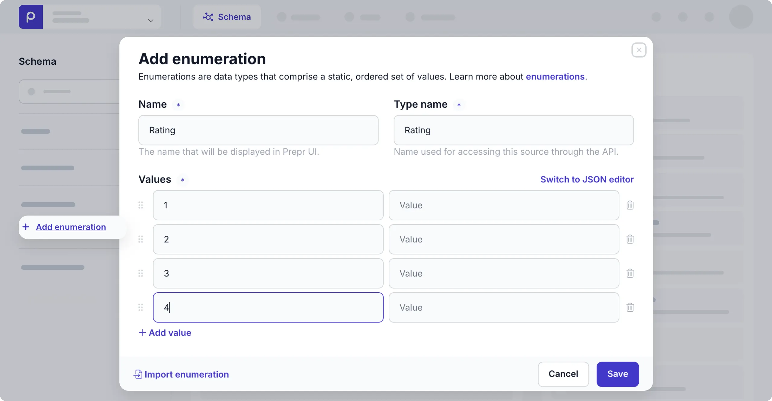 add enumeration