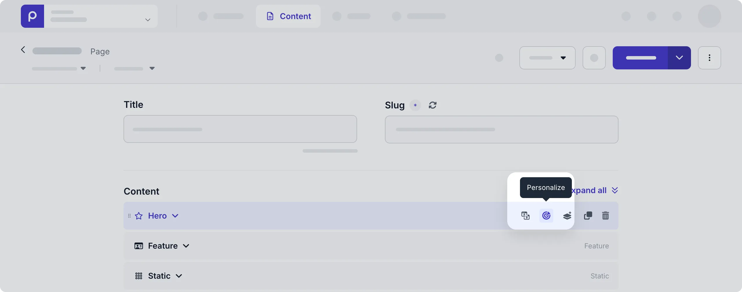 Personalize icon
