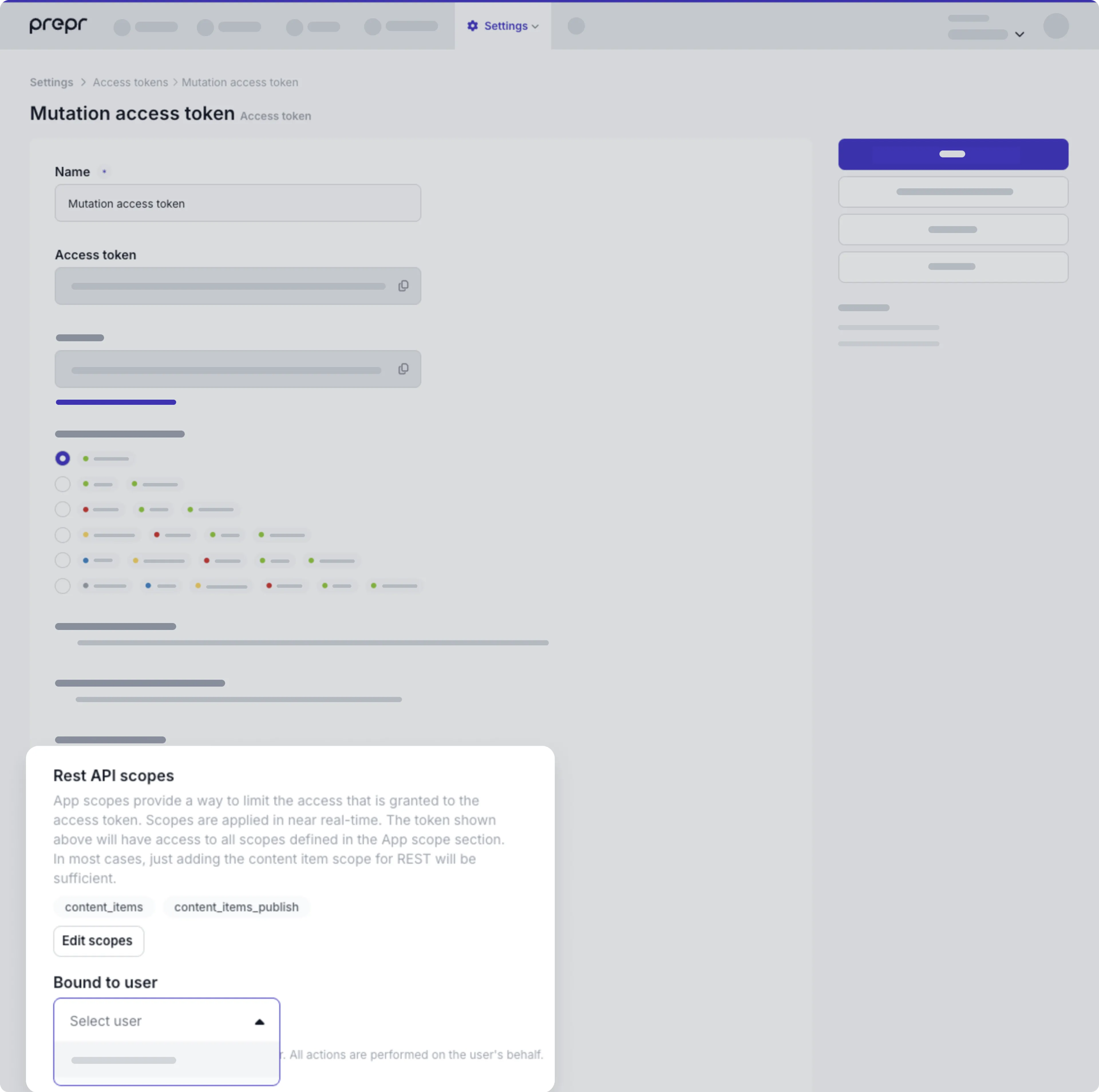 Mutation access token example