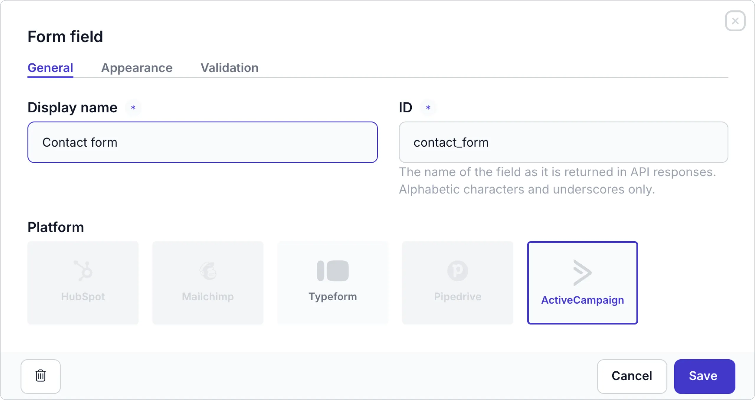 Form field