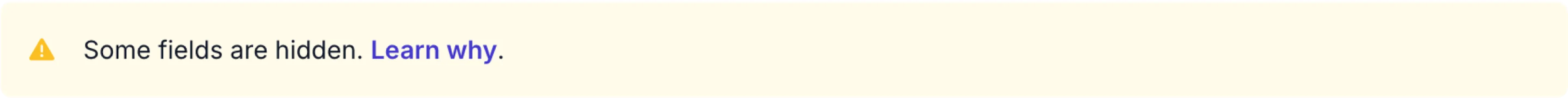 content item warning message for deeply nested components