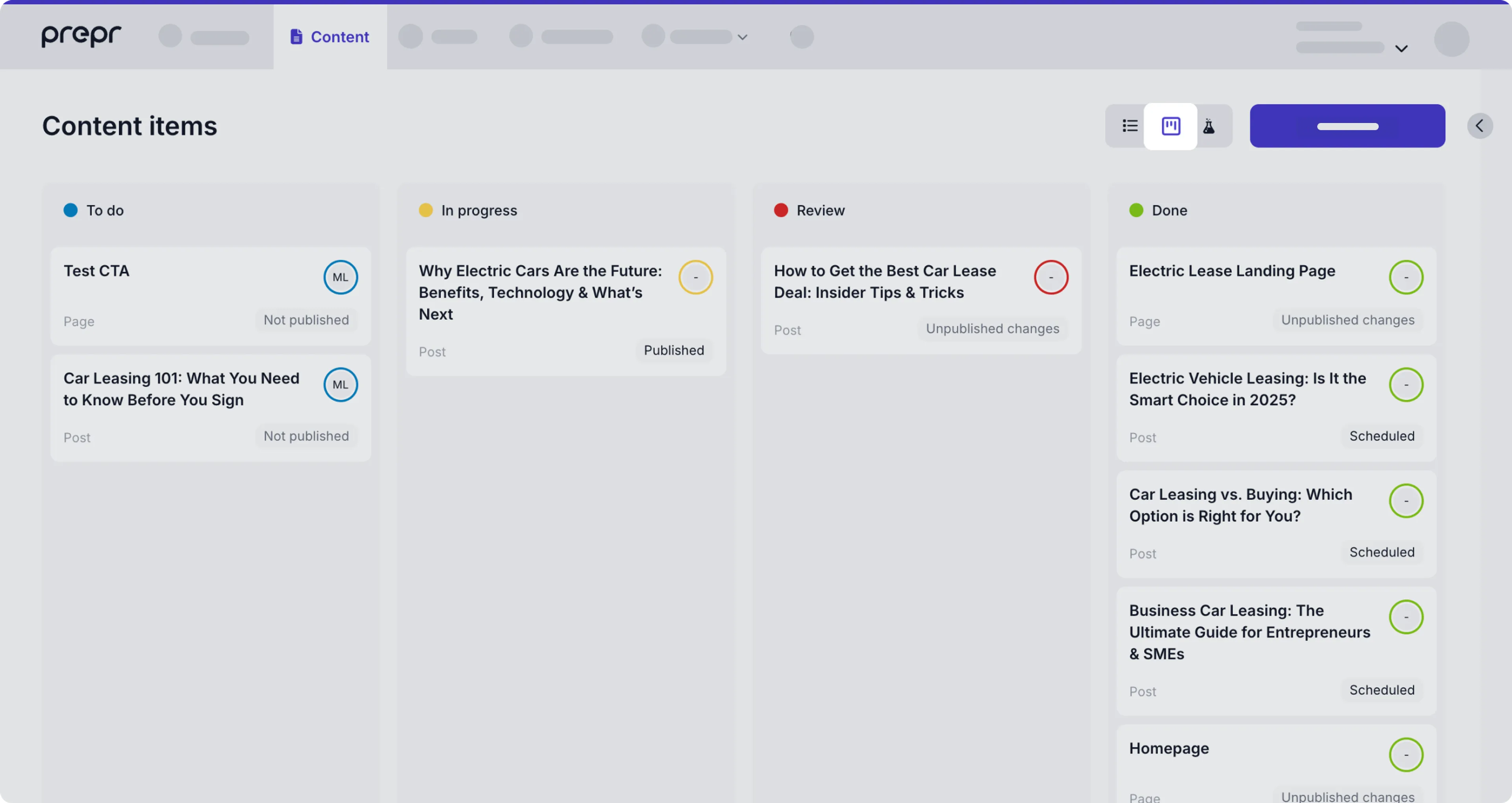 Kanban view highlight icon