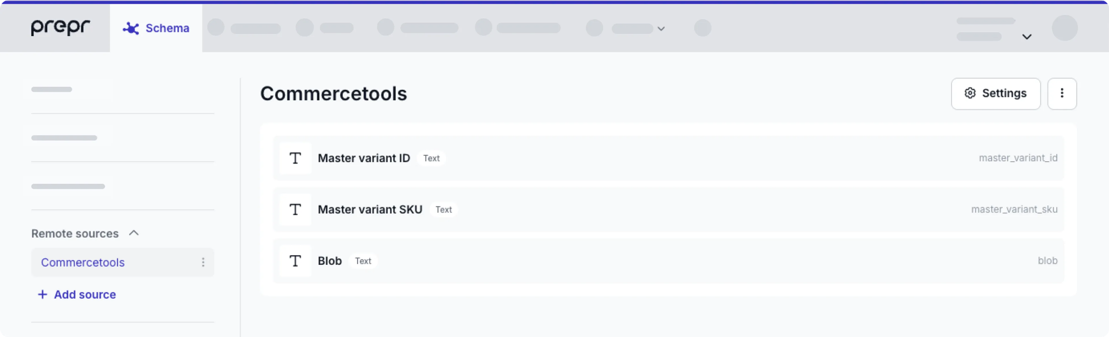 Pre-built source fields