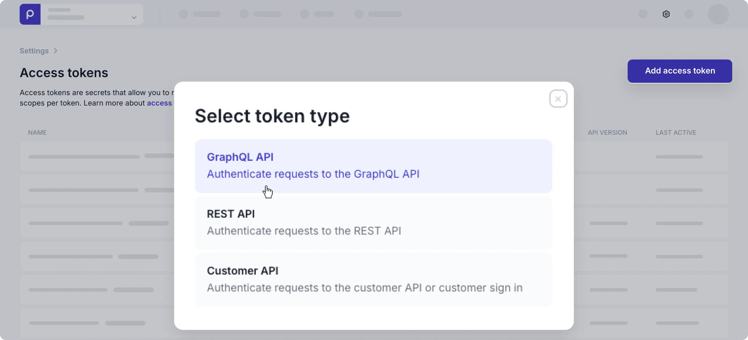 Create a new access token