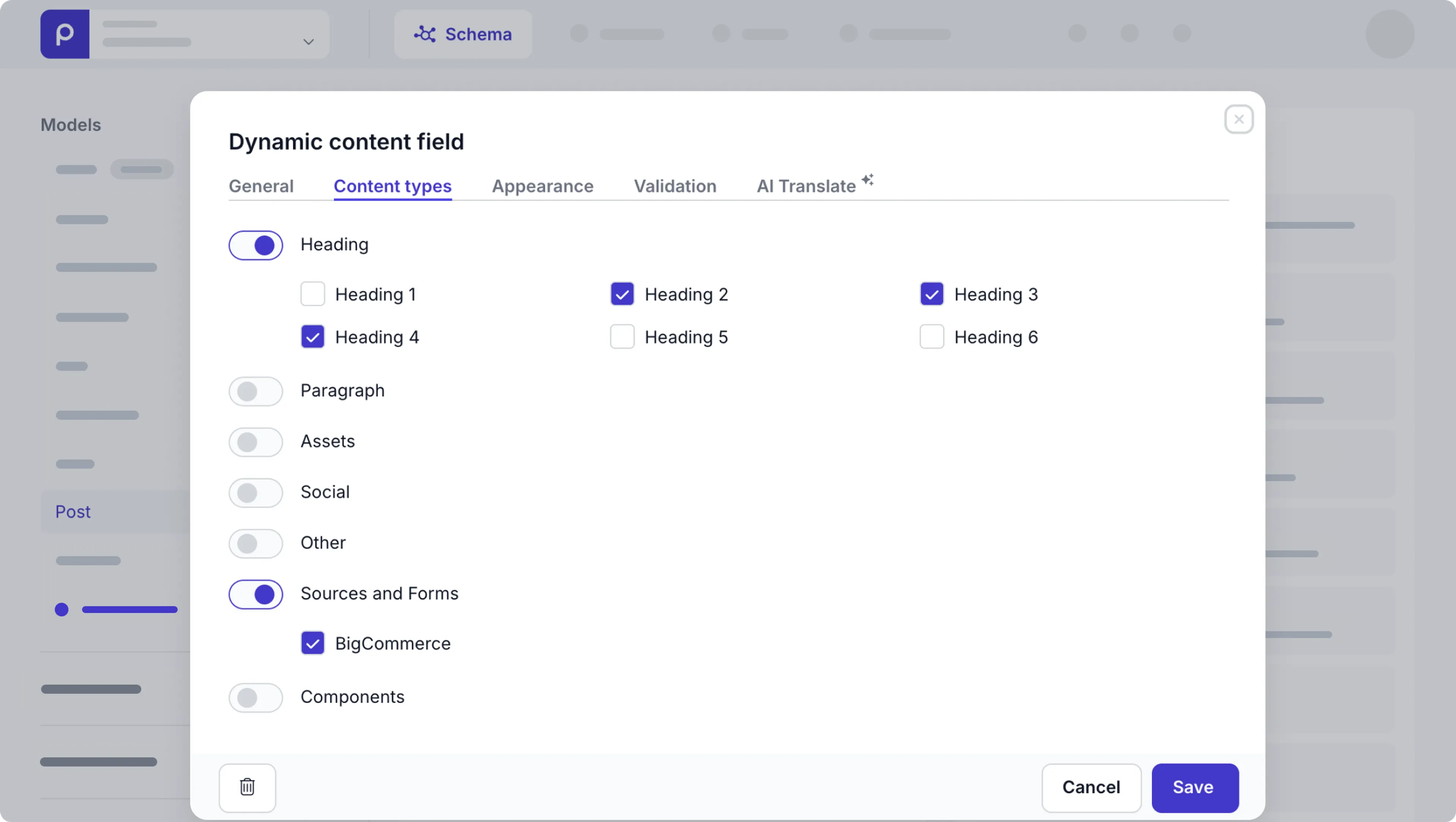 example article model with remote content
