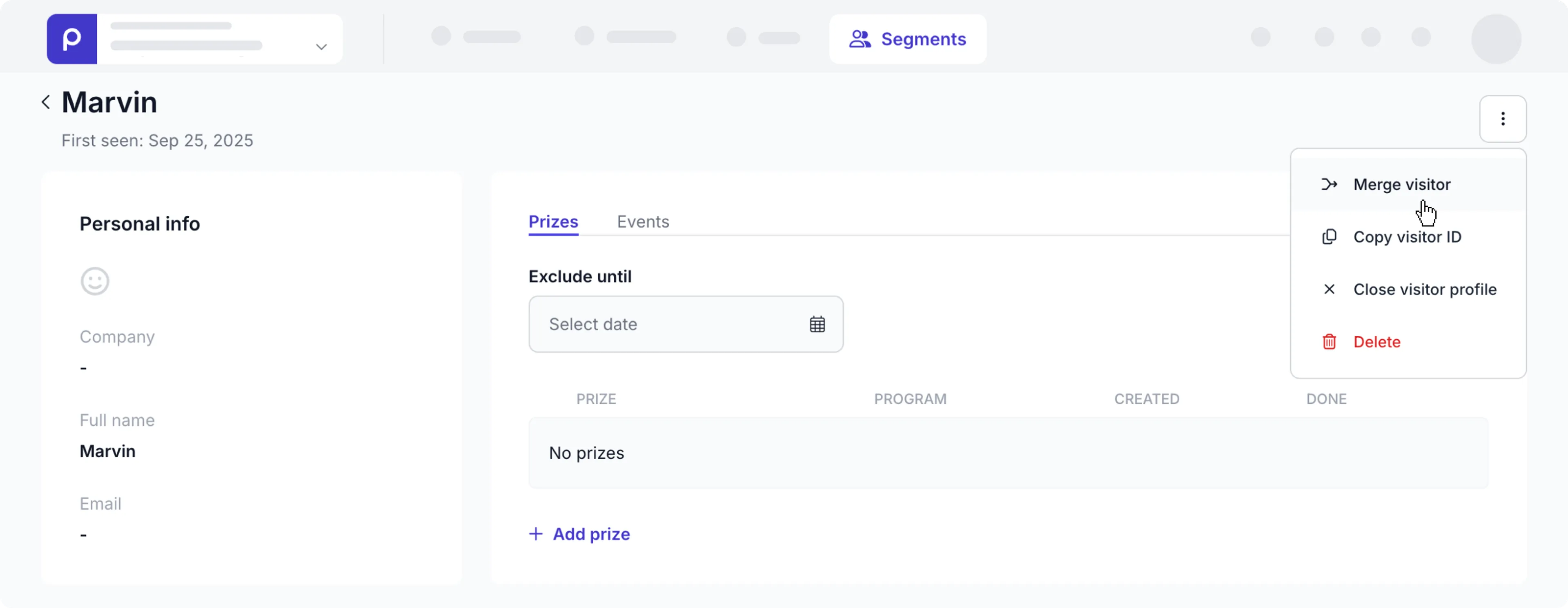 Merge visitor example