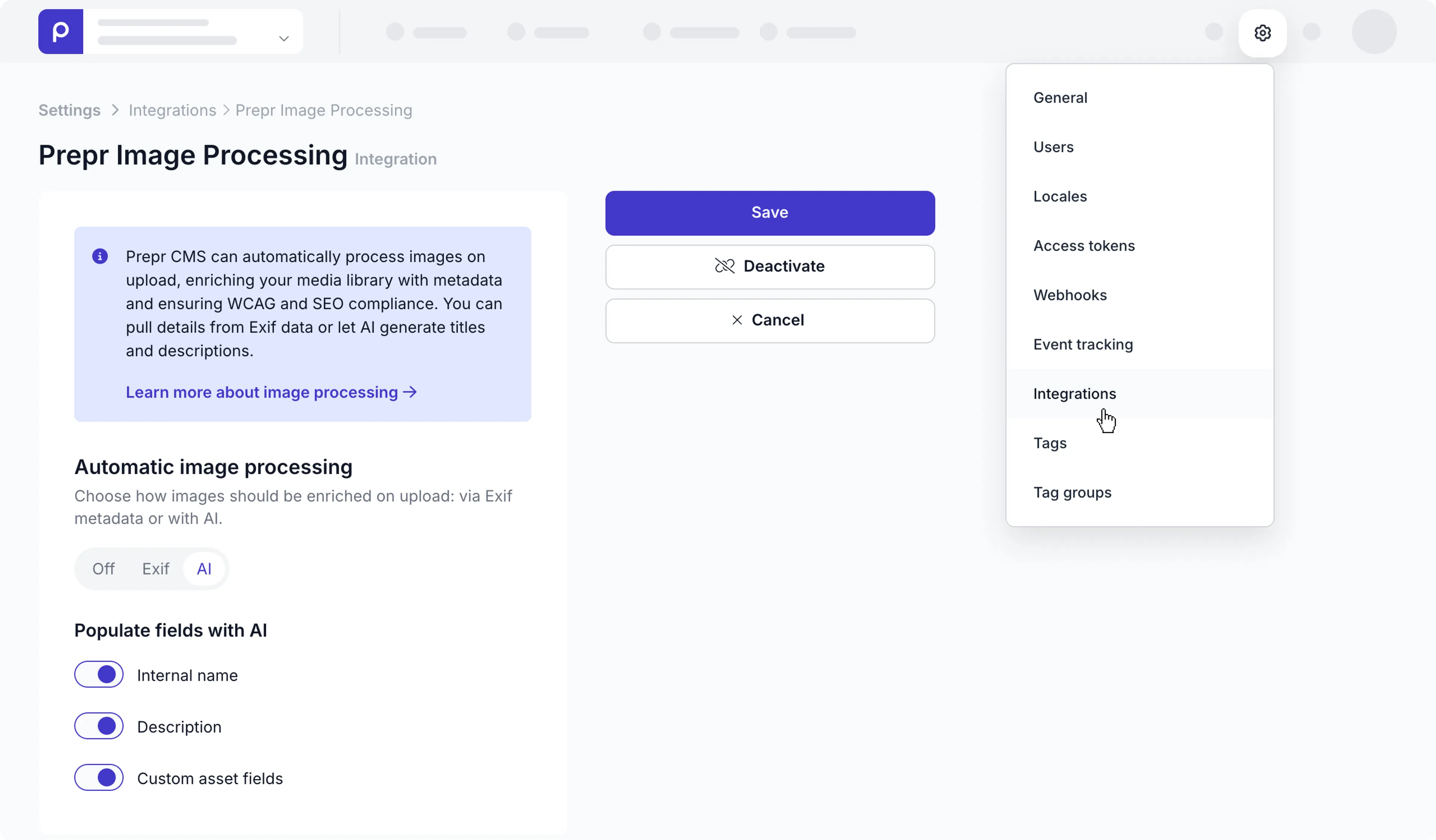 AI text for images integration