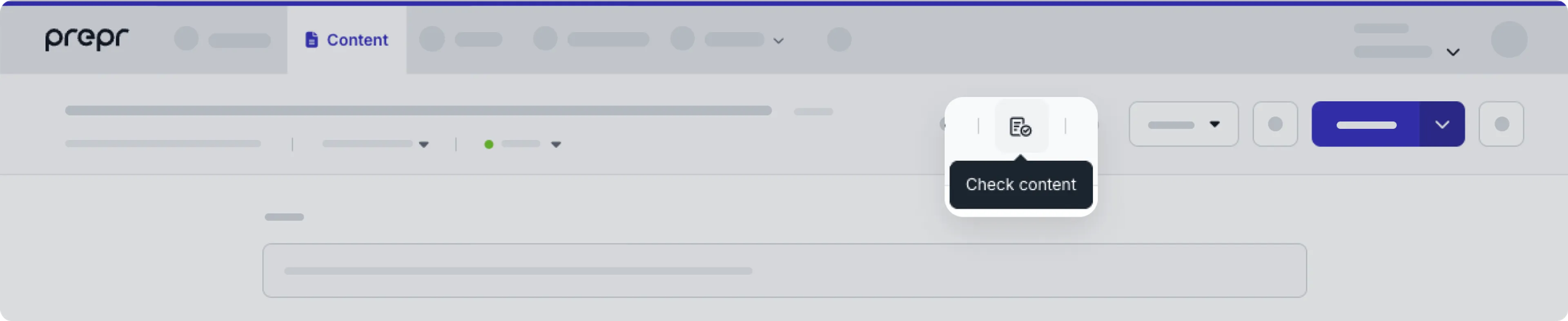 Content checker feature