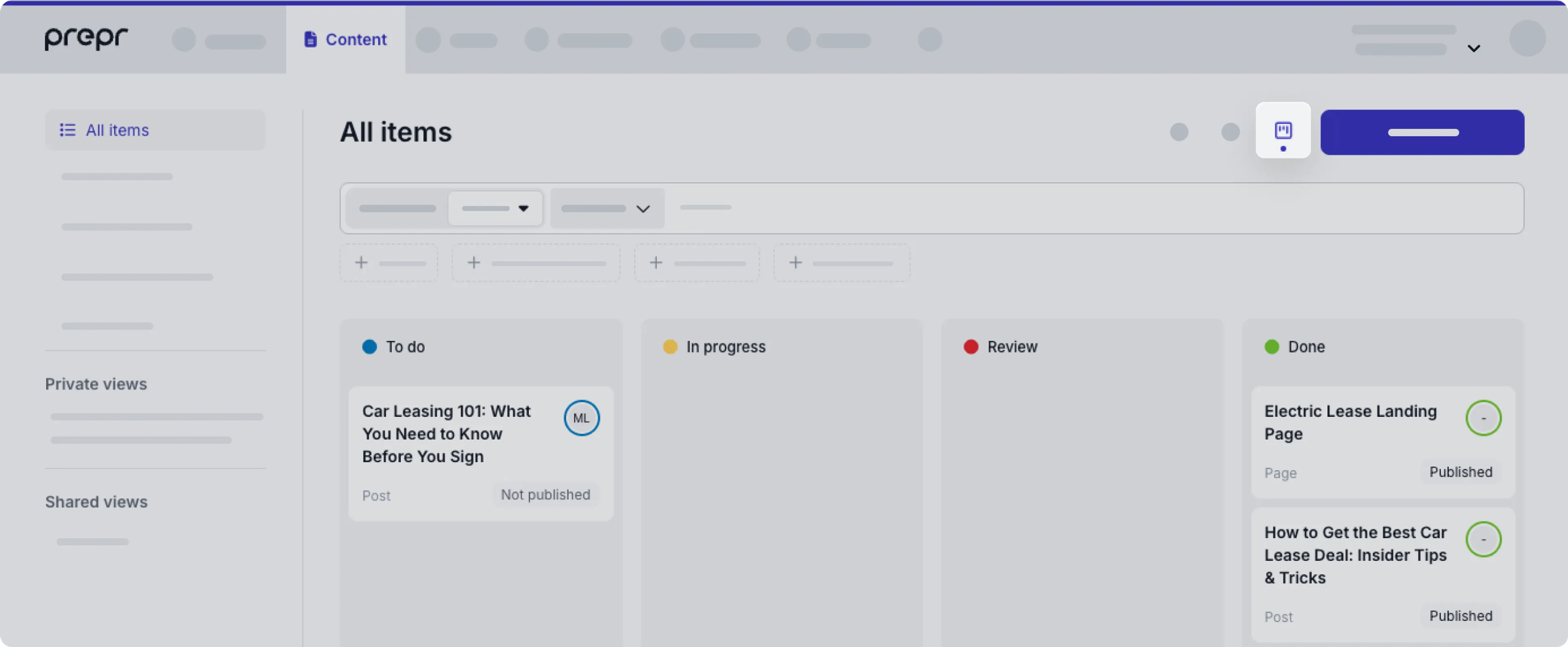 Kanban view highlight icon