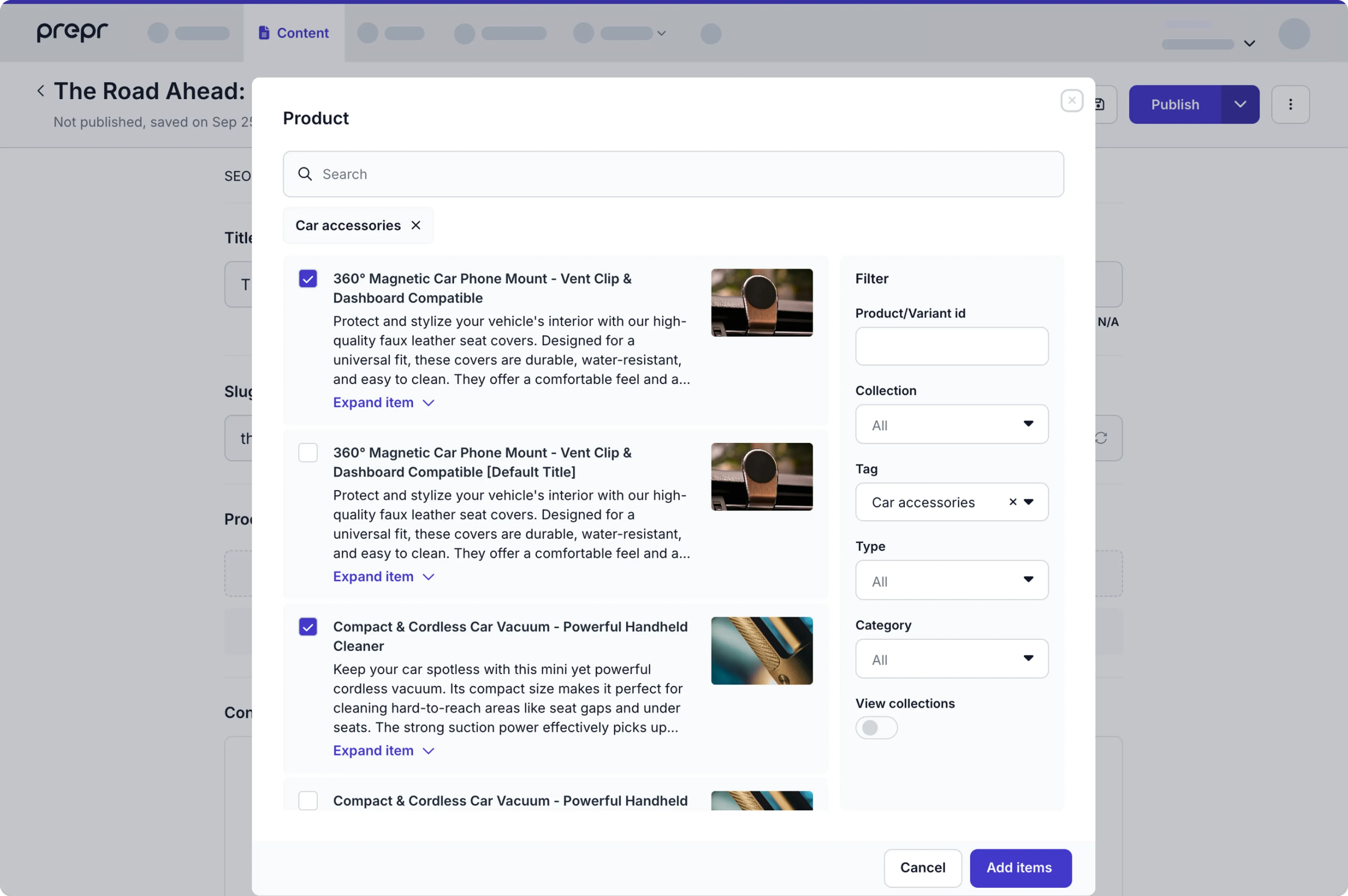 Example Shopify remote content search