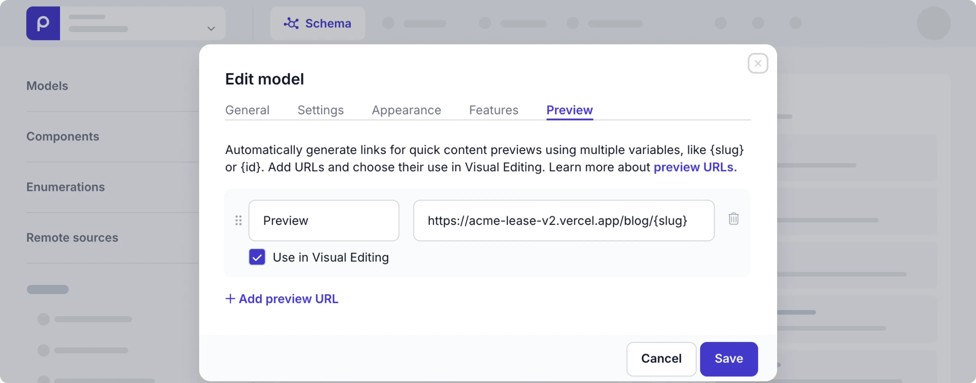 Enable Visual editing