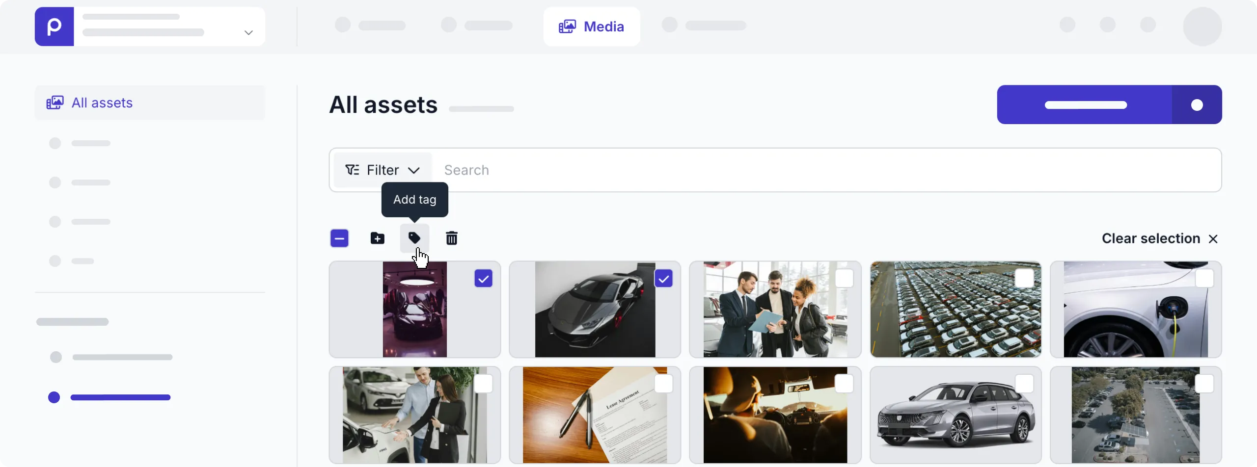 Tag multiple assets