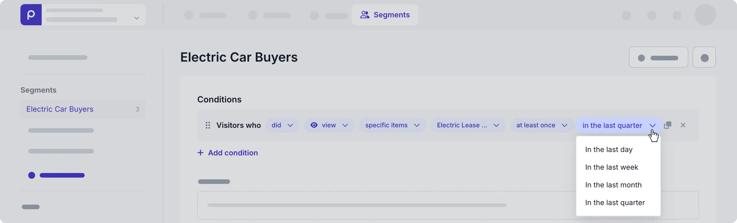 time filter in event conditions