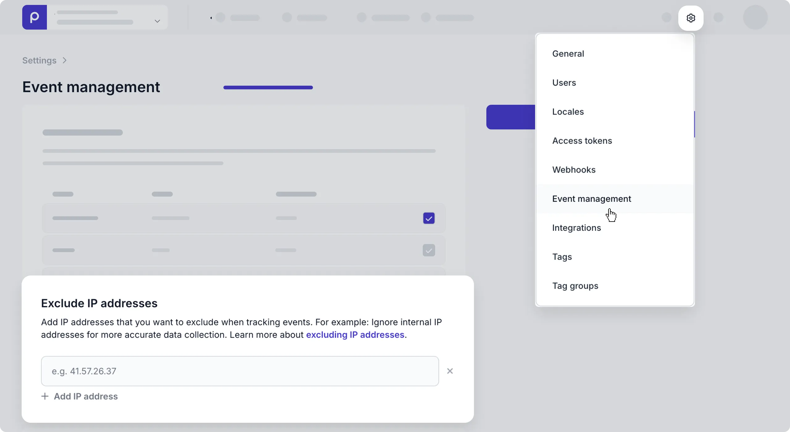 exclude IP addresses