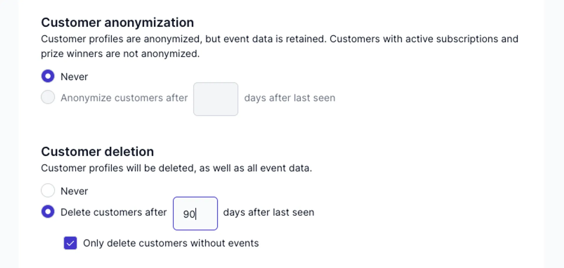 Customer data