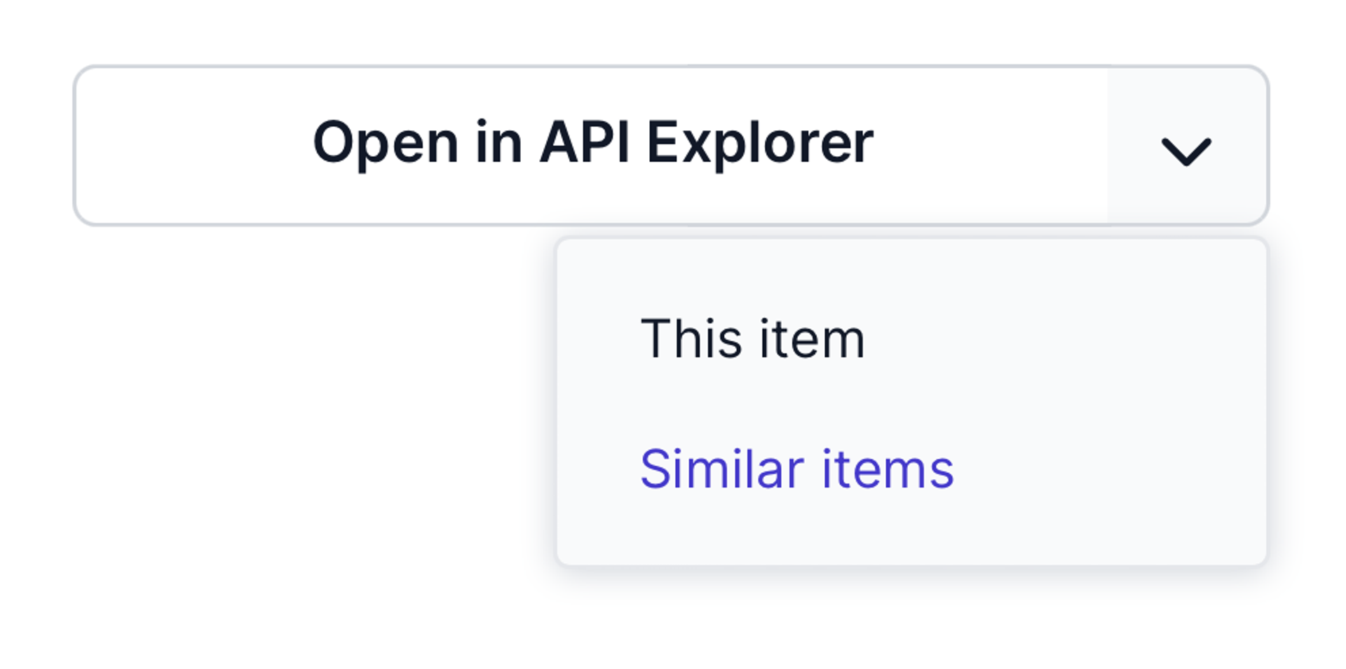 Open in API explorer similar items