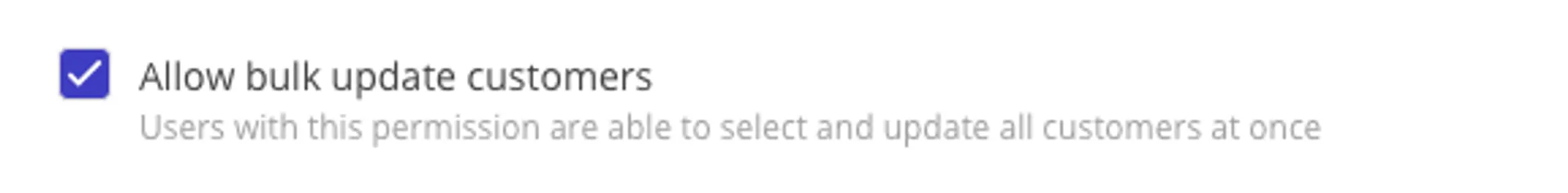 Allow bulk update customers